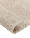 Teppich Baumwolle beige / rot 160 x 230 cm abstraktes Muster Kurzflor BOLAT_840007