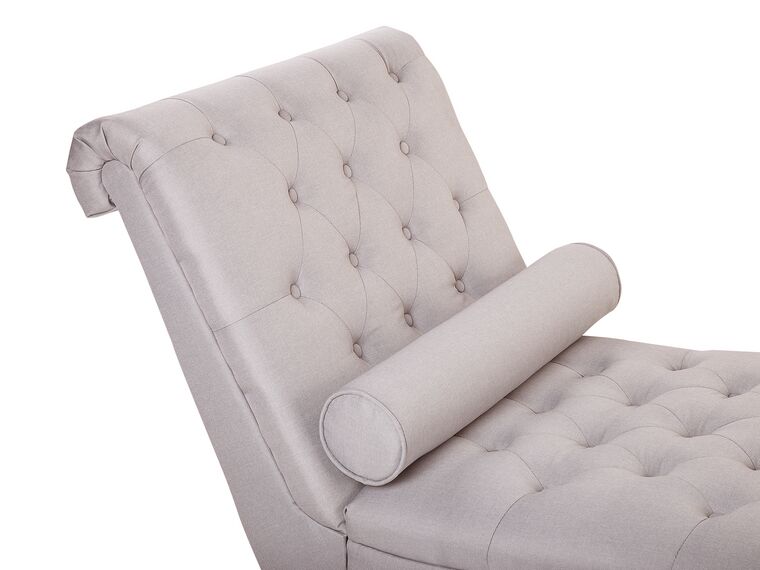 Fabric Chaise Lounge Beige MURET Beliani.co.uk