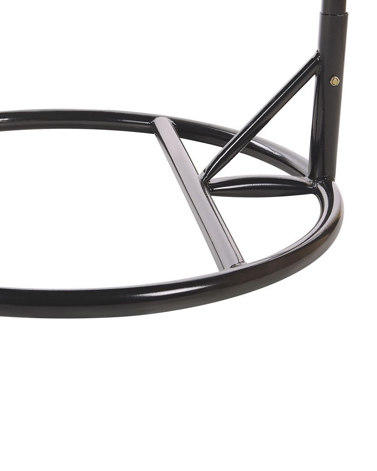 PE Rattan Hanging Chair with Stand Grey TOLLO Beliani.co.uk