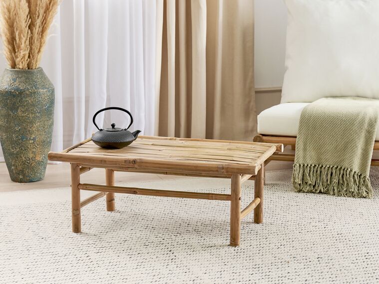 Couchtisch aus Bambus und hellem Holz 80 x 45 cm TODI Beliani.de