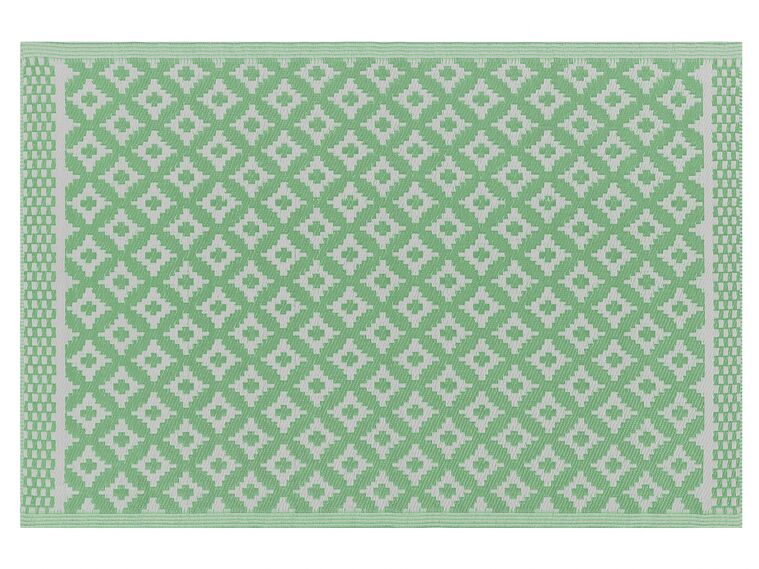 Outdoor Teppich hellgrün 120 x 180 cm geometrisches Muster THANE_766316