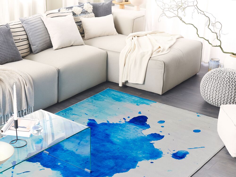 Achetez Tapis Peinture bleu foncé (160 x 230 cm)