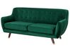 Sofa 3-pers. Velour Smaragdgrøn BODO_738280