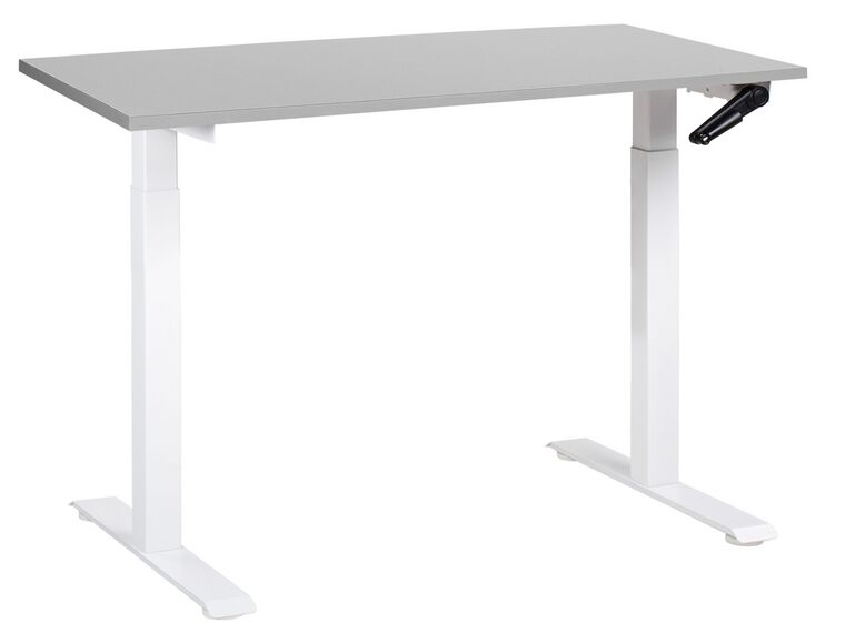 Adjustable Standing Desk 120 x 72 cm Grey and White DESTINES_898786