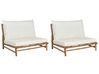 Lot de 2 chaises en bambou bois clair et blanc TODI_872734