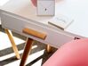 Sminkbord / Skrivbord med 2 lådor och hylla 120 x 45 cm vit/ljusbrun FRISCO_810196