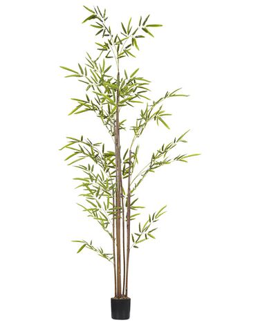 Kunstpflanze im Blumentopf 160 cm biegbare Zweige BAMBUSA VULGARIS