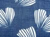 Set of 2 Cushions Leaf Pattern 45 x 45 cm Blue and White DANDELION_837793