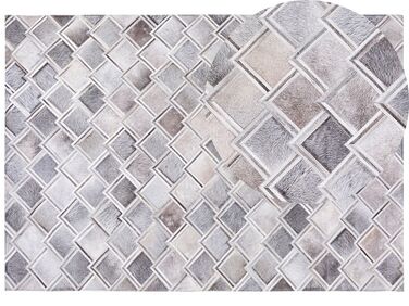 Teppich Kuhfell grau 160 x 230 cm geometrisches Muster AGACLI