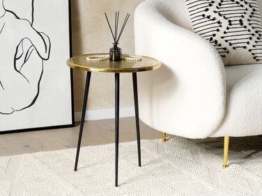 Metal Side Table Gold with Black TELFER