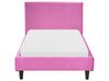 Velvet  EU Single Size Bed Frame Cover Fuchsia Pink for Bed FITOU _875397