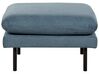 Conjunto de sofás 5 lugares com repousa-pés em tecido azul VINTERBRO_901105