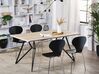 Table de salle à manger 160 x 90 cm effet bois et noir BUSCOT_790968