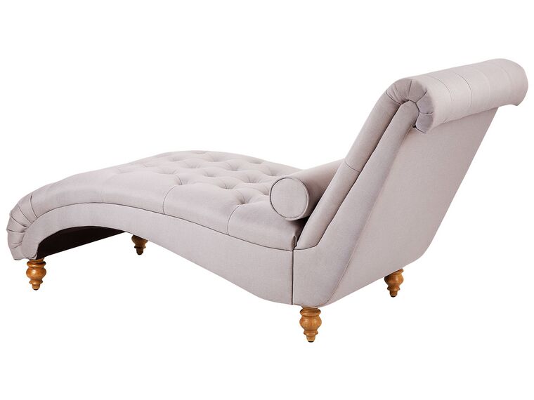 Fabric Chaise Lounge Beige MURET Beliani.co.uk