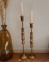 Set of 2 Metal Candlesticks Gold SALAMINA_905157