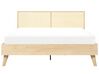 Ratanová postel 160 x 200 cm světlé dřevo MONPAZIER_863385