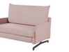 Sofá-cama de 2 lugares em tecido rosa BELFAST_798385
