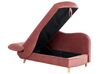 Left Hand Velvet Chaise Lounge with Storage Pink MERI II_914291