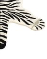 Tapis pour enfants en laine noir et blanc 100 x 160 cm tigre SHERE_874823