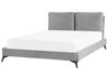 Velvet EU Double Size Bed Grey MELLE_829840