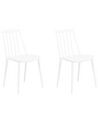 Spisebordsstol hvid plast sæt af 2 VENTNOR_707134