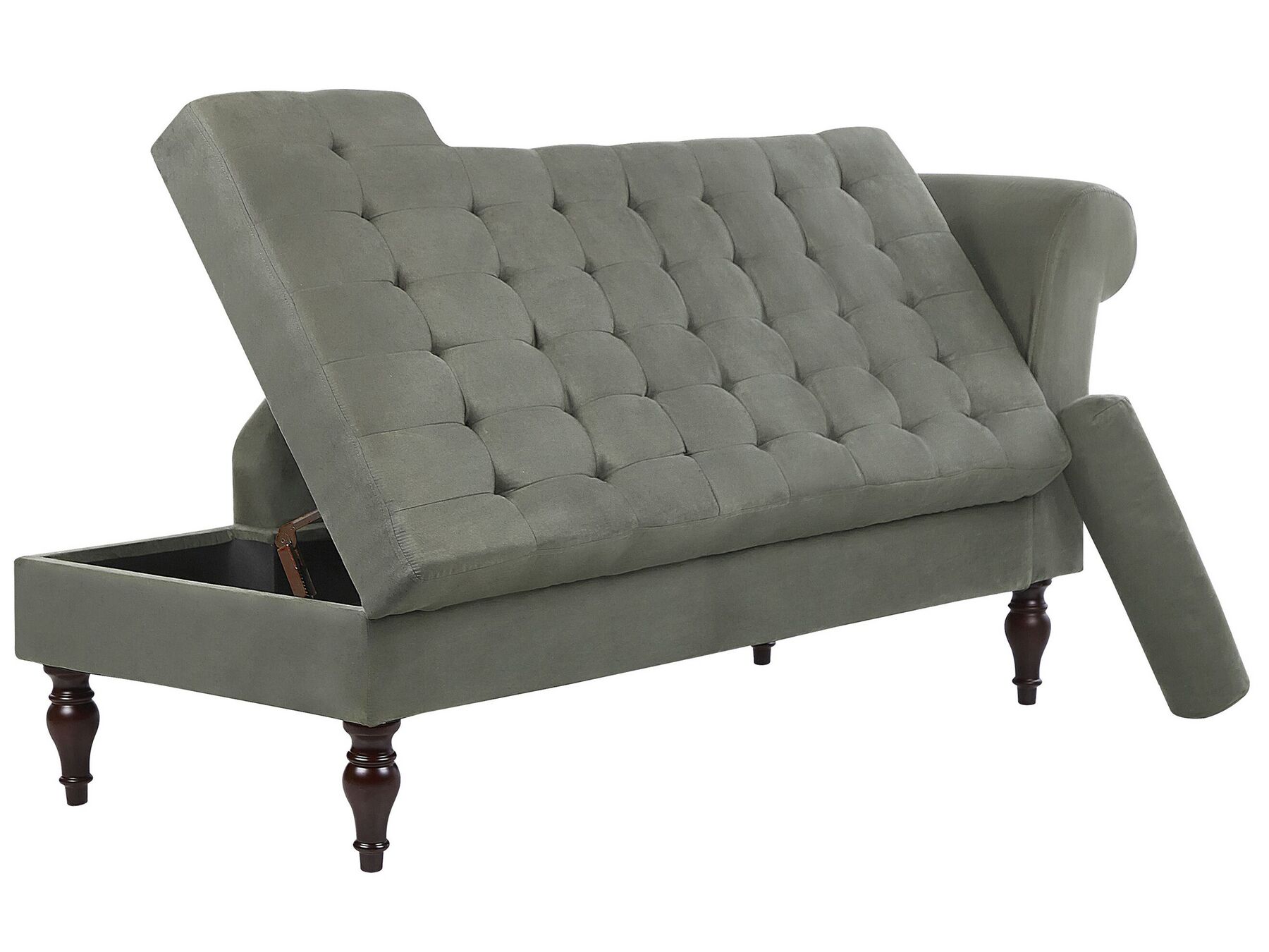 Chaise longue con almacenaje gris PESSAC | Beliani.es