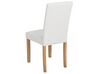 Set di 2 sedie pelle sintetica bianco e legno chiaro BROADWAY_744505