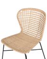 Set of 2 Rattan Dining Chairs Natural ELFROS_759971