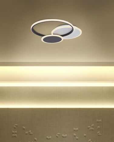Metal LED Ceiling Lamp Black and White ZAMI
