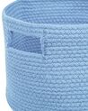 Conjunto de 2 cestas de algodón azul claro 20 cm CHINIOT_840481