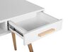 Sminkbord / Skrivbord med 2 lådor och hylla 120 x 45 cm vit/ljusbrun FRISCO_716373