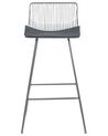 Conjunto de 2 sillas de bar de metal plateado/negro FREDONIA_868378