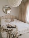 Zamatová posteľ s úložným priestorom 180 x 200 cm krémová biela VINCENNES_867106