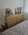 Rattan 6 Drawer Chest Light Wood PEROTE_901528
