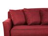 3 Seater Fabric Sofa Red GILJA_795413
