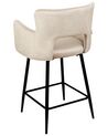 Set of 2 Velvet Bar Chairs Taupe SANILAC_912729