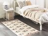 Bavlnený kelímový koberec 80 x 150 cm béžová a čierna NIAVAN_869855