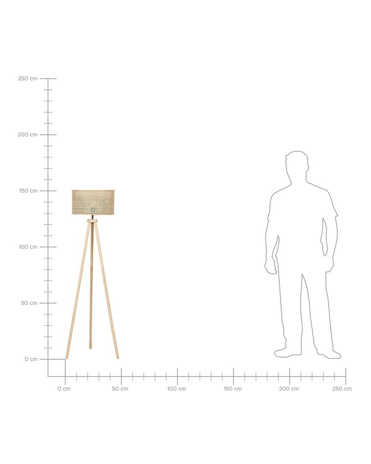 Rattan Tripod Floor Lamp