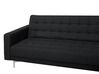 Left Hand Fabric Corner Sofa with Ottoman Graphite Grey ABERDEEN_714836