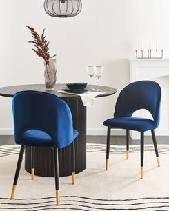 Tuoli sametti sininen 2 kpl MAGALIA