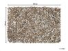 Leather Area Rug 140 x 200 cm Brown with Grey MUT_674881