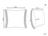 Set of 2 Fringed Cushions Geometric Pattern 45 x 45 cm Beige LONAR_815717