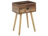 Mesa de cabeceira com 1 gaveta em madeira escura BATLEY_790370
