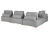 Canapé d'angle modulable 4 places en tissu gris TIBRO_825611