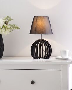 Pöytävalaisin vaneri musta SAMO