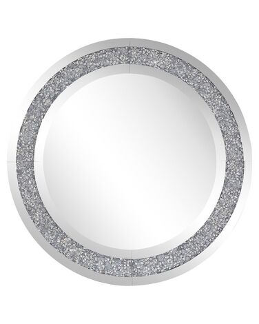Okrągłe lustro ścienne ø 70 cm srebrne ERBRAY 
