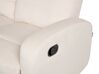 Canapé 3 places inclinable manuellement en velours blanc VERDAL_904785