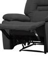 Fabric Manual Recliner Chair Grey BERGEN_710009