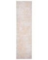 Teppich Baumwolle beige 80 x 300 cm orientalisches Muster Kurzflor BEYKOZ_903353