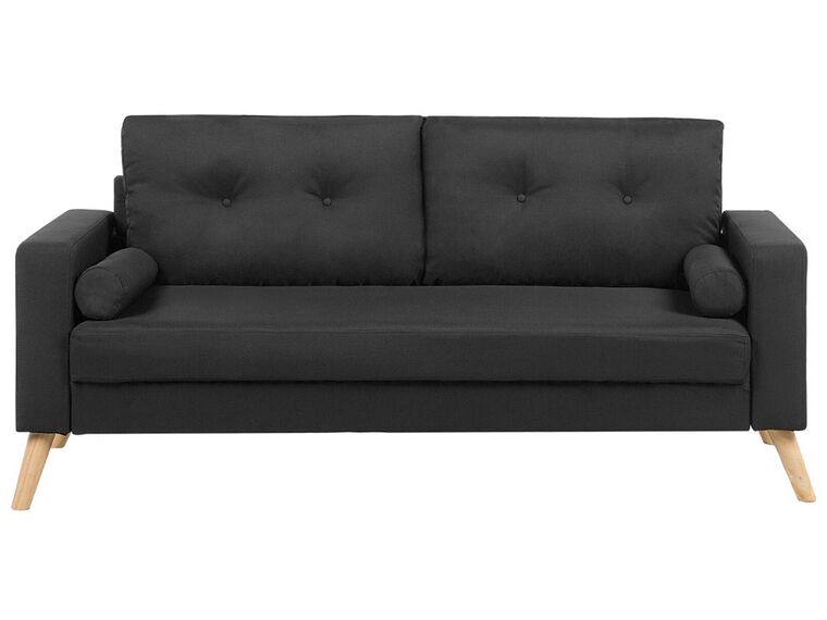 2-istuttava sohva kangas musta KALMAR_755632